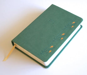 Biblia Reina-Valera 1960, Letra 14 Pt, 14×21, Palabras De Jesús En Rojo, Concordancia, Tapa PU, Verde, Pájaros