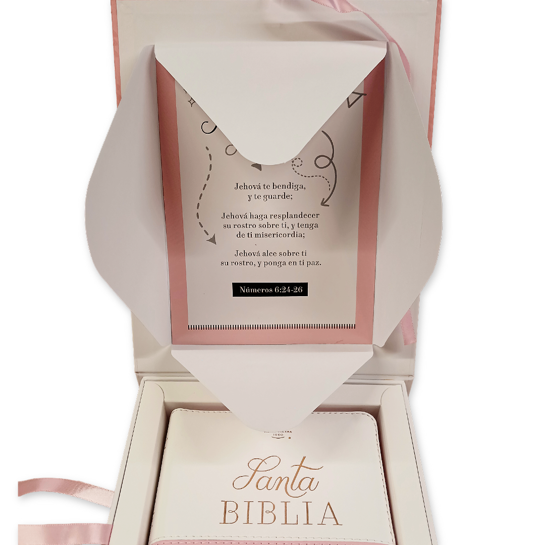 Biblia Reina Valera 1960 045Cti L 10P 11X16 Quinceañera Rosa/Blanco