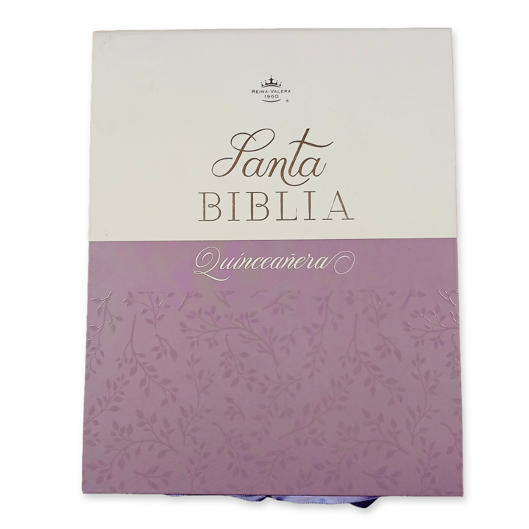 Biblia Reina Valera 1960 045Cti L 10P 11X16 Quinceañera Lila/Blanco