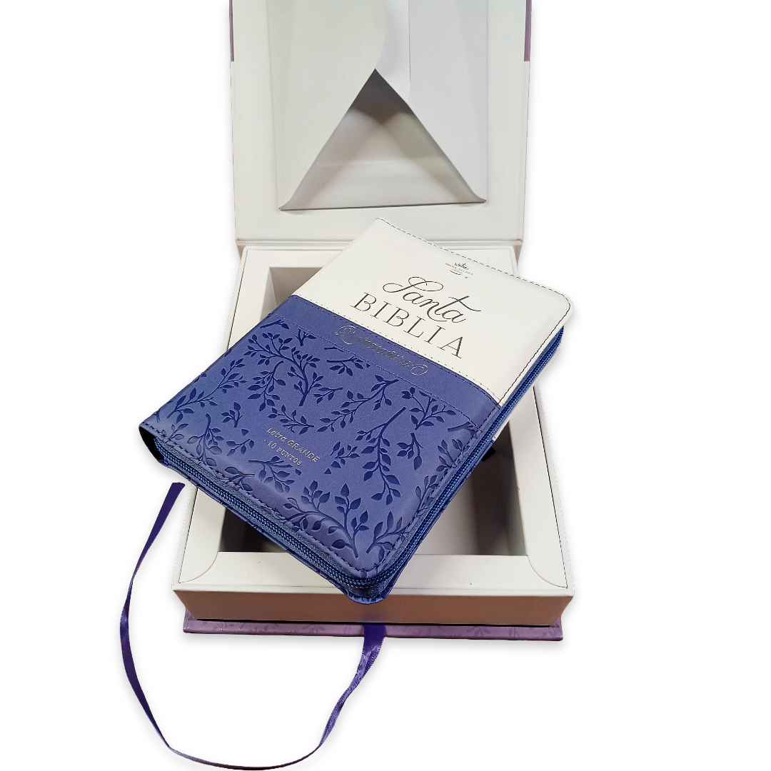 Biblia Reina Valera 1960 045Cti L 10P 11X16 Quinceañera Lila/Blanco