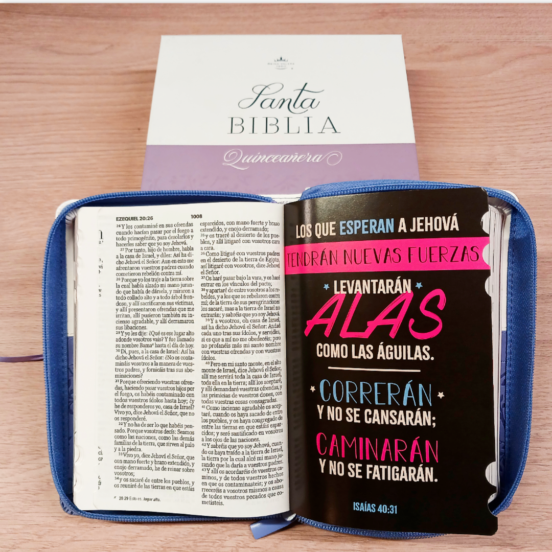 Biblia Reina Valera 1960 045Cti L 10P 11X16 Quinceañera Lila/Blanco