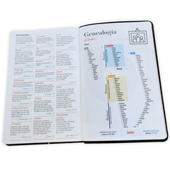 Biblia Reina-Valera 1960 062 Concordancia, Palabras De Jesús En Rojo, Letra 11 Pt, 13,8×21, Negro, Geométrico