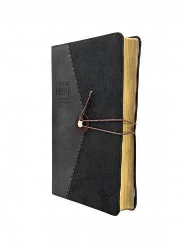 Biblia Reina Valera 1960 Vintage – Con Concordancia – Letra 11 pts – 14x21 cm – Tapa PU – Gris/Negro