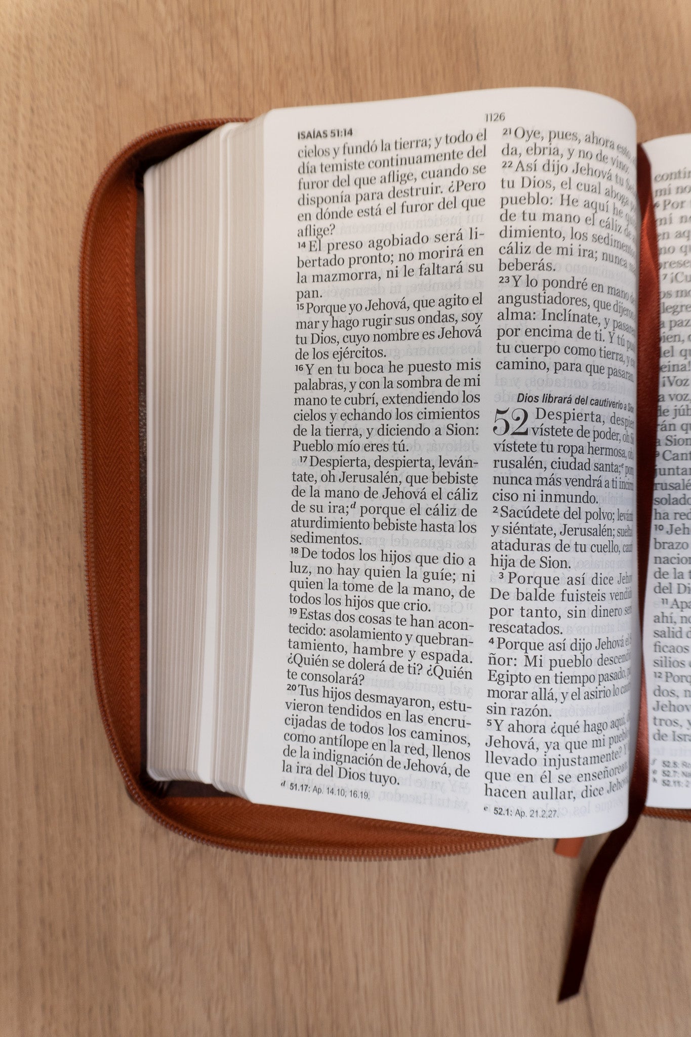 Biblia Reina Valera 1960 – 068 – Con Concordancia – Letra 14 pts – 14x21 cm – Cierre – Marrón/Naranja – León de Judá
