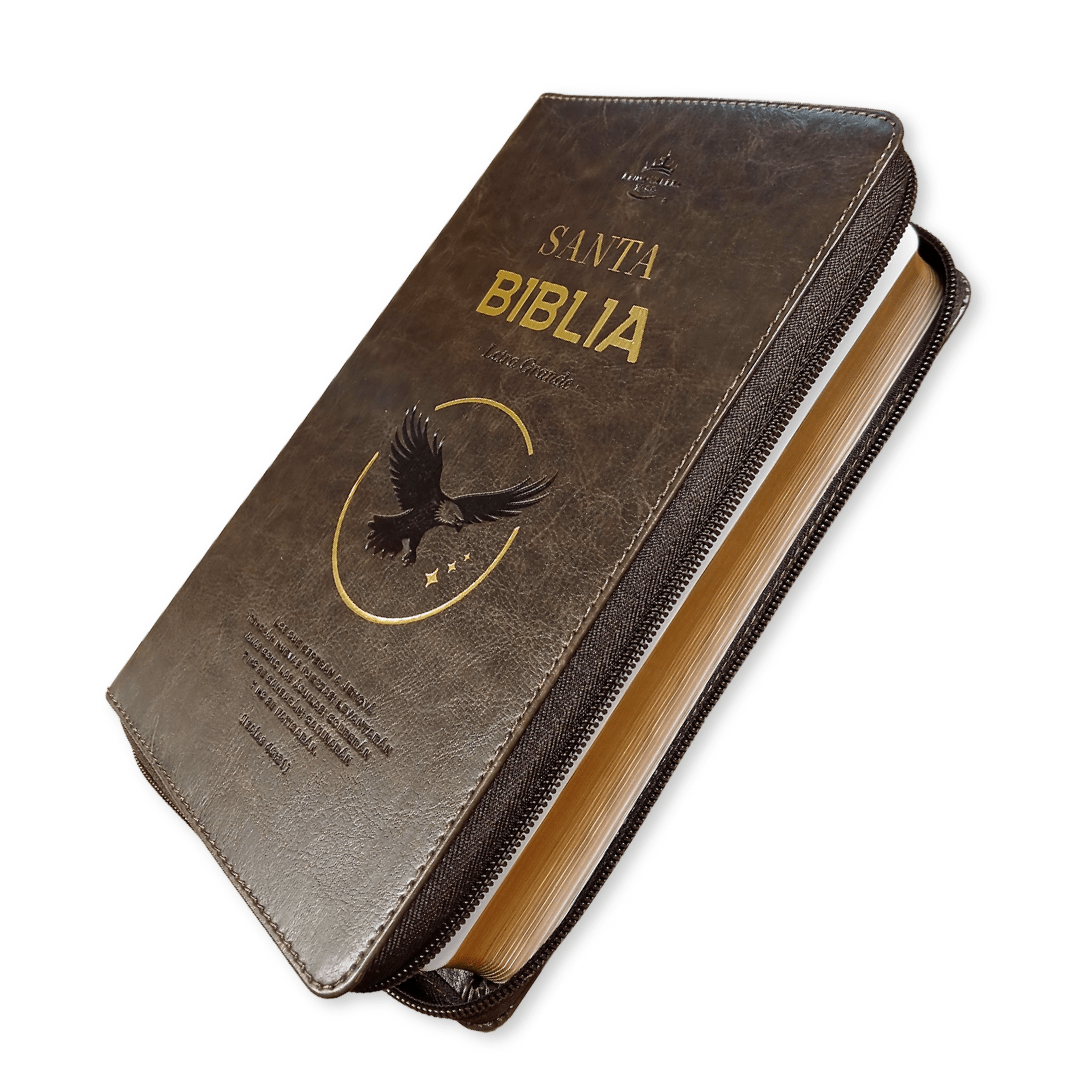 Biblia Reina Valera 1960 – Con Concordancia – Letra 11 pts – 16x23 cm – Palabras de Jesús en Rojo – Cierre – Moka Águila