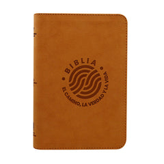 Biblia Reina Valera 1960 – 066 – Letra 12 pts Grande  – 13,5x21 cm – Palabras de Jesús en Rojo – Tapa PU – El Camino, la Verdad y la Vida – Marron