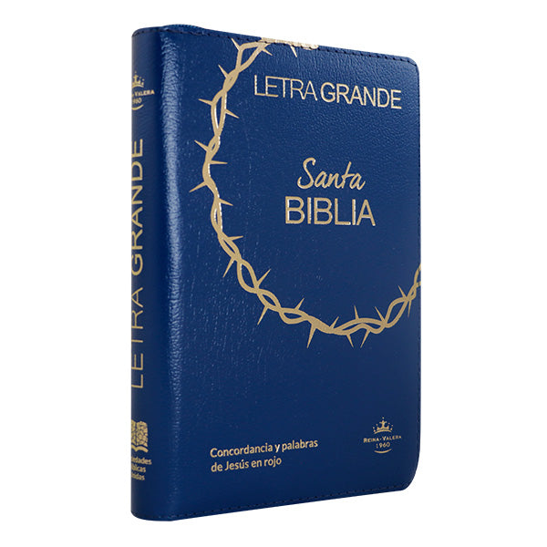 Biblia Reina Valera 1960 Letra 11p PJR cierre índice Covertex Azul