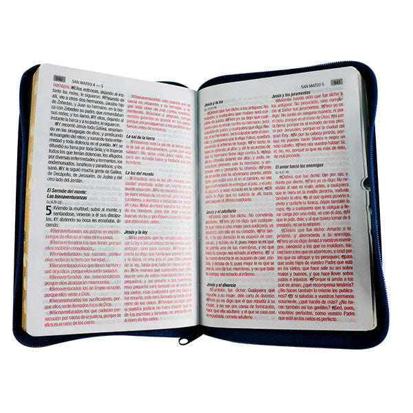 Biblia Reina Valera 1960 Letra 11p PJR cierre índice Covertex Azul