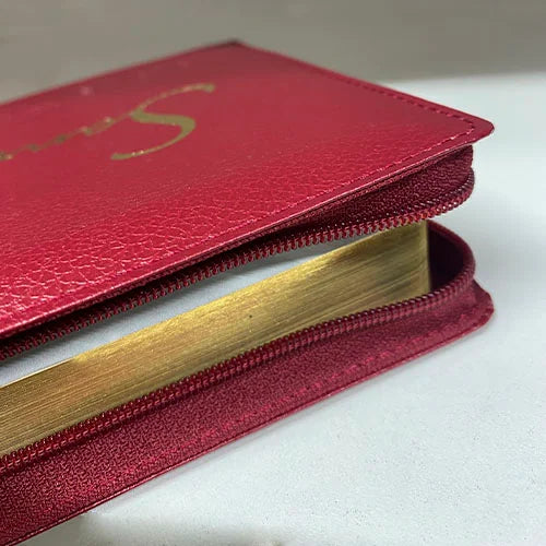 Biblia Reina Valera 1960 Letra Estándar Con Concordancia Con Cierre Tapa PU Color Vino 14 x 21 cm