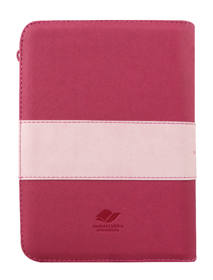 Biblia Reina Valera 1960 – 046 – Con Concordancia – Letra 9 pts – 12,5x17 cm – Palabras de Jesús en Rojo – Cierre – Fucsia/Rosa