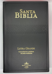 Biblia Reina Valera 1960 Letra Grande Estándar Concordancia Tapa Vinil Palabras de Jesús en Cursiva