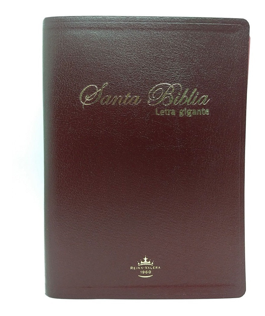 Biblia Reina Valera 1960 Gigante Simil Piel índice Bordó