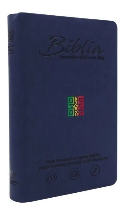 Biblia Reina Valera Contemporánea Azul Oscuro Canto Plateado