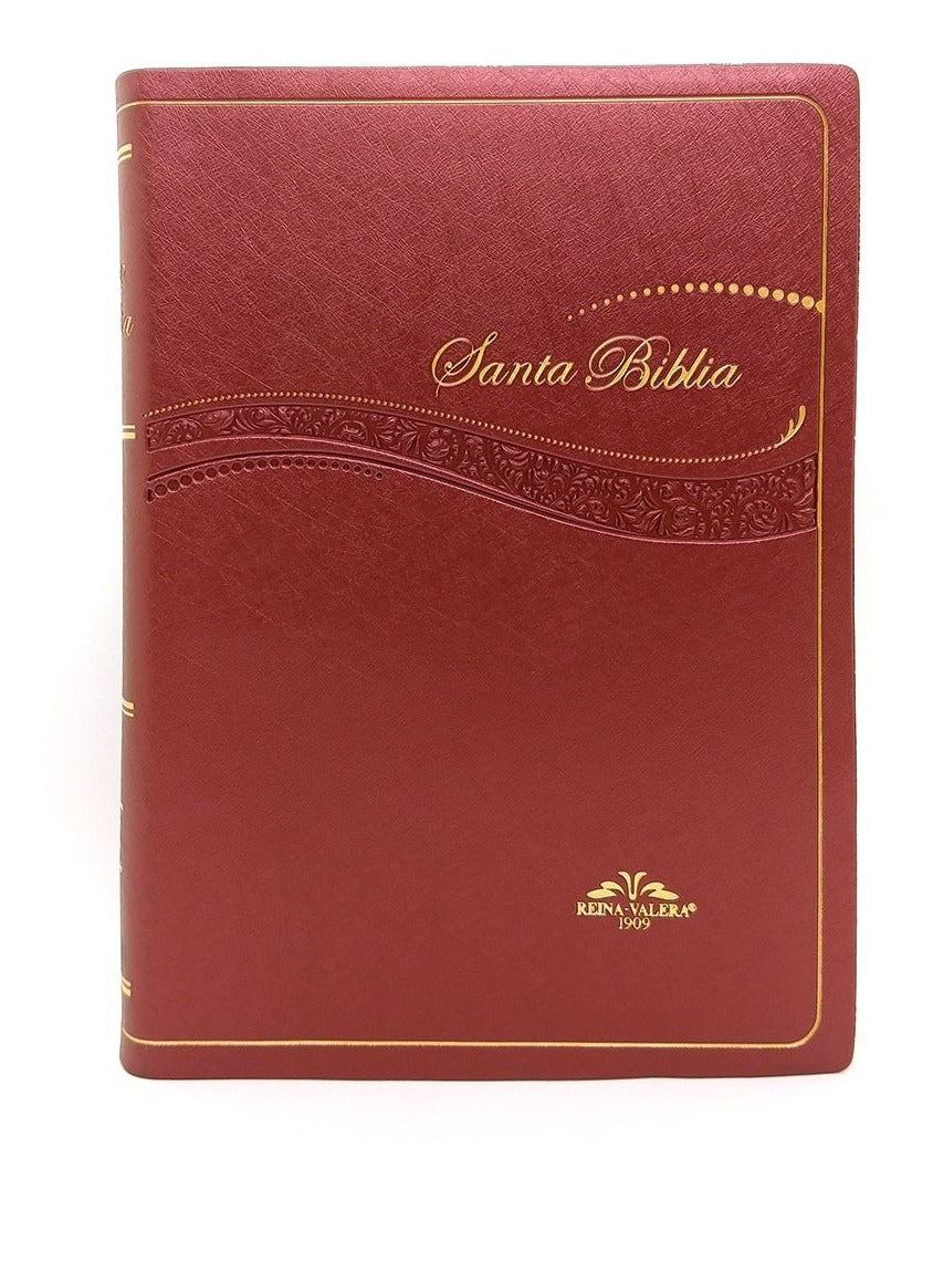 Biblia Reina Valera 1909 Canta Bordó Tapa Flexible