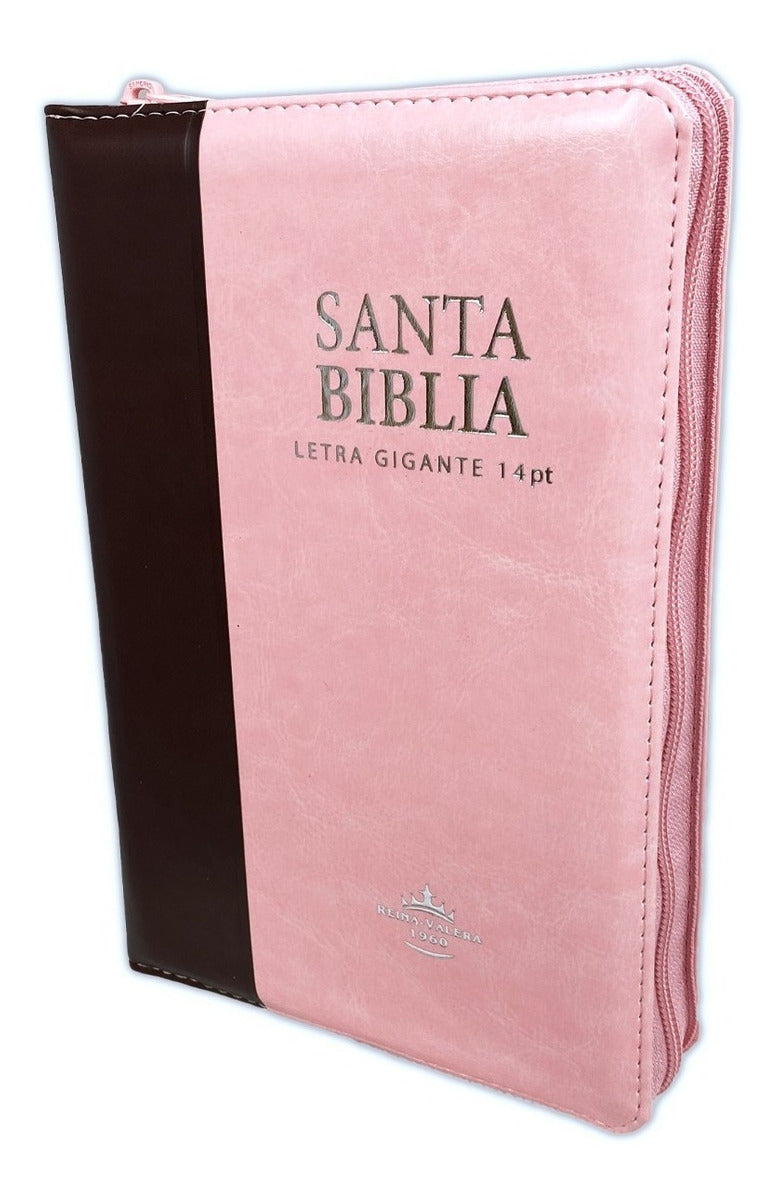 Biblia Reina Valera 1960 Letra Grande Pjr Cierre Indice Rosa