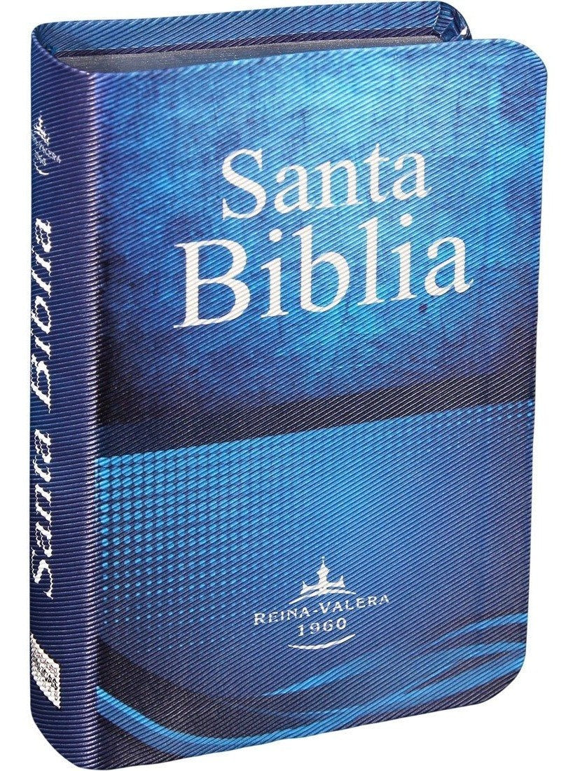 Biblia Reina Valera 1960 De Bolsillo Simil Cuero Azul