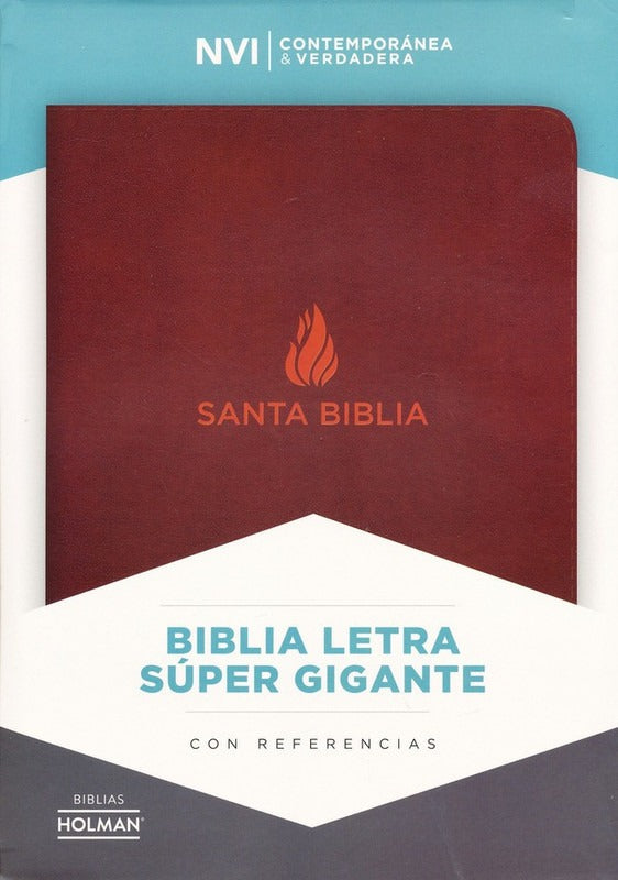 Biblia Nvi Super Gigante índice Piel Marrón