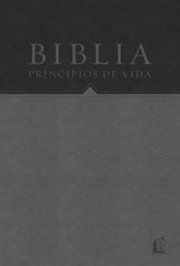 Biblia De Estudio Principios De Vida Piel Negra Gris