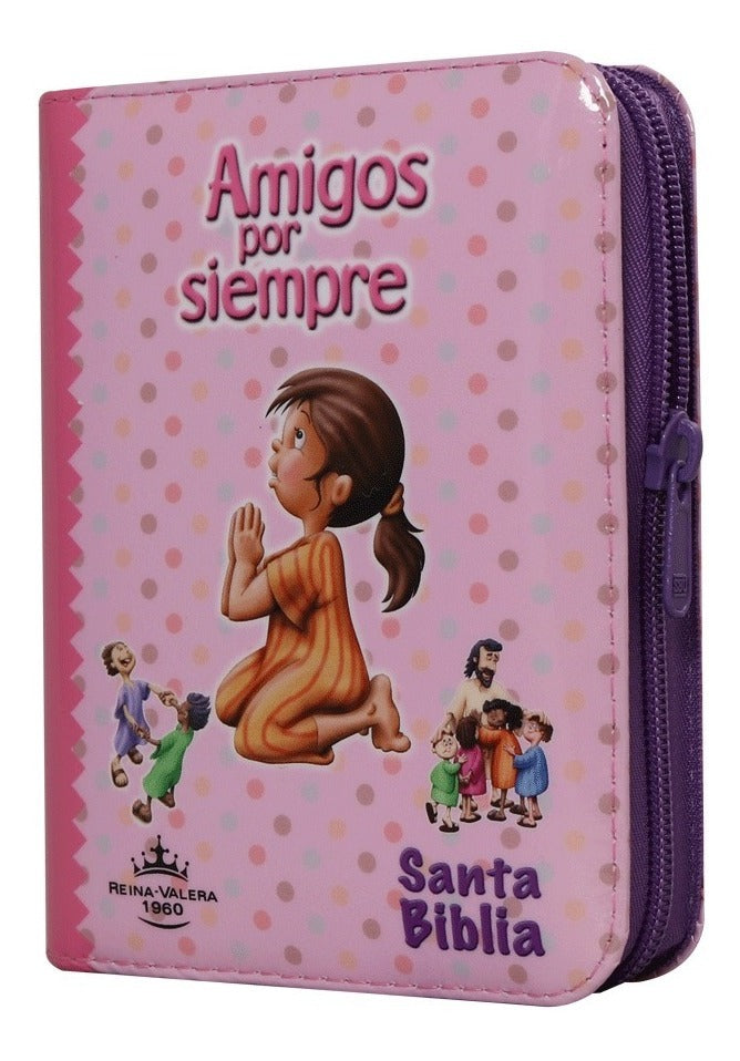 Biblia Niños Amigos Por Siempre Ros Cierre Reina Valera 1960