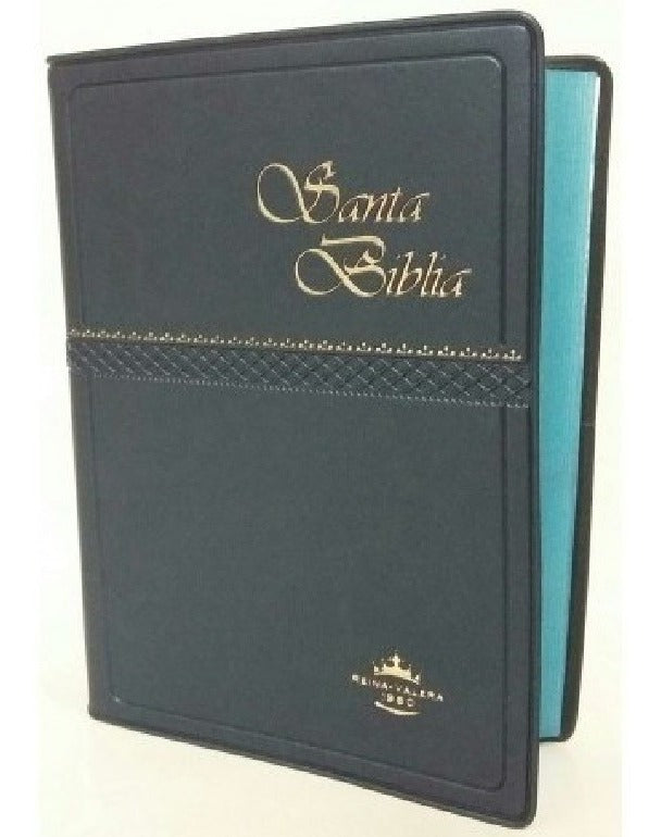 Biblia Reina Valera 1960 Vinil Concordancia Azul 10 X 14 Cm