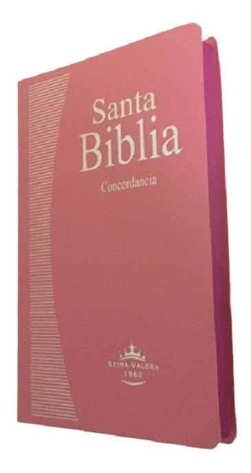 BIBLIA RVR60 CONCORDANCIA ROSA PIEL TAPA FINA