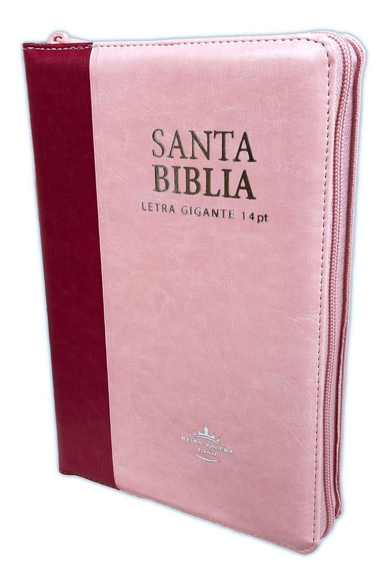 Biblia Reina Valera 1960 Letra Grande Cierre Indice Rosa