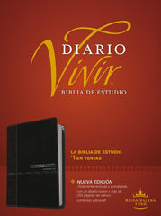 Biblia De Estudio Diario Vivir Tapa Piel Negro