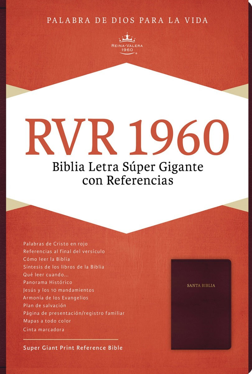 Biblia De Estudio Letra Gigante Tapa Rústica Bordo