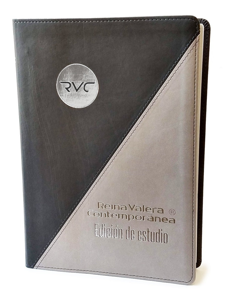 Biblia De Estudio Eco Cuero Gris Reina Valera Contemporánea