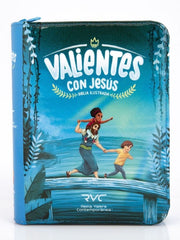 Biblia Valientes Niños Az. Cierre Reina Valera Contemporánea