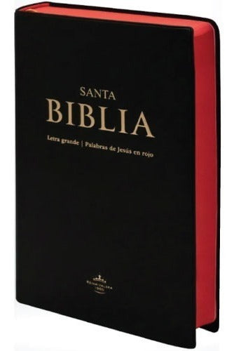 Biblia Letra Grande Negro Flexible Palabras de Jesús en rojo Reina Valera 1960