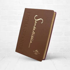 Biblia Reina Valera 1960 Letra Estándar Tapa PU Marrón 14 x 21 cm