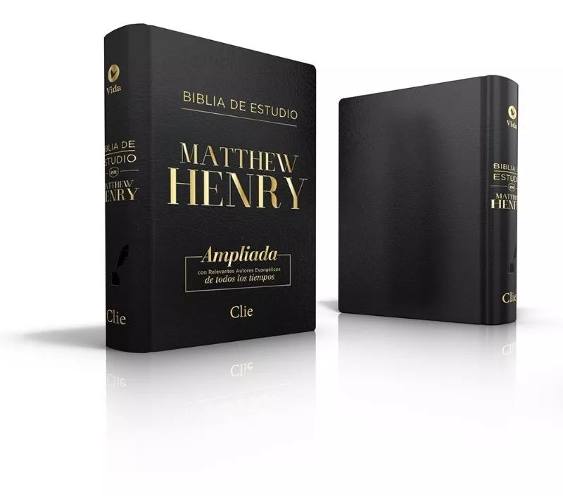 Biblia de Estudio Mathew Henry Indice Piel Negro Vida