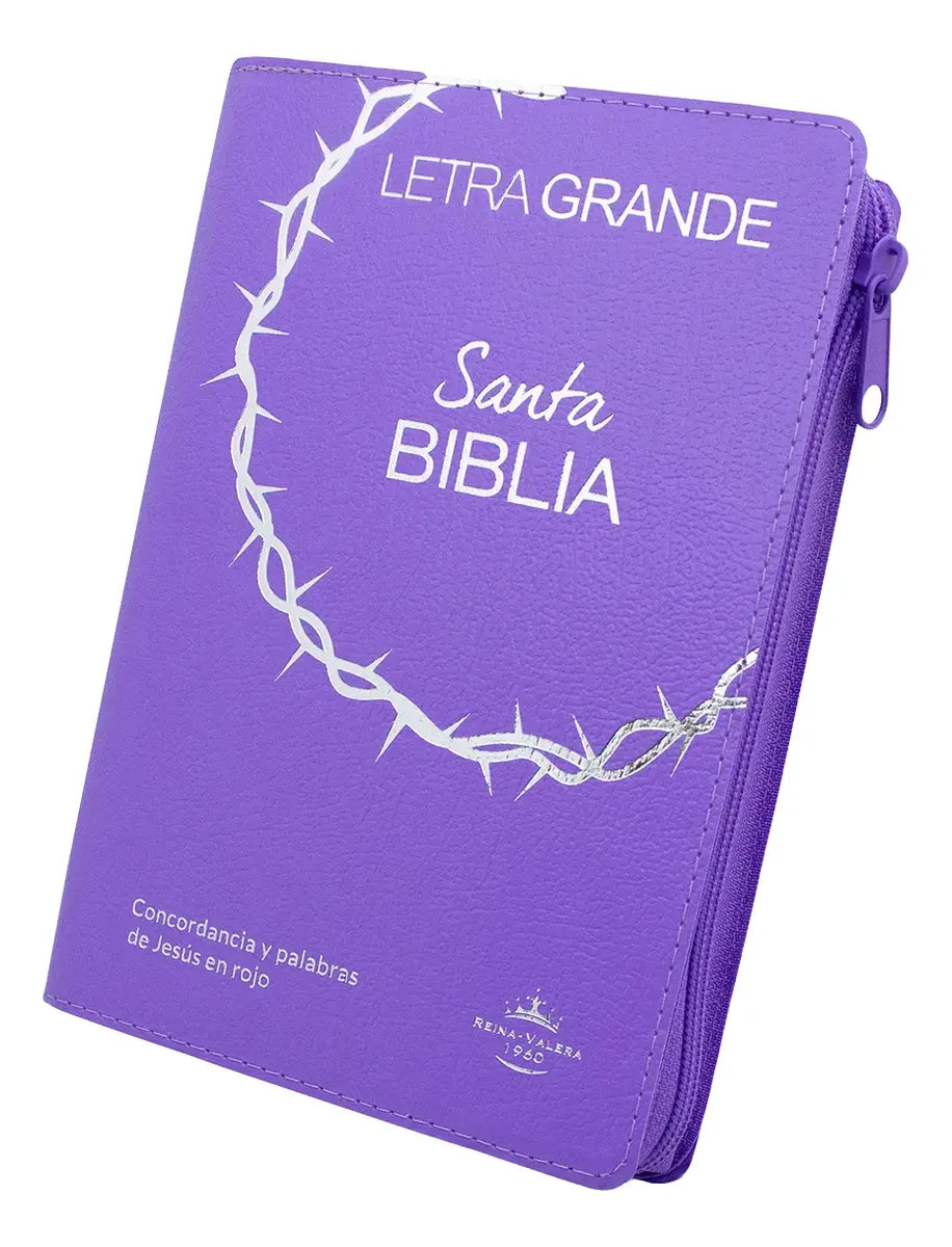 Biblia Reina Valera 1960 Letra 11p PJR cierre índice Covertex Lila