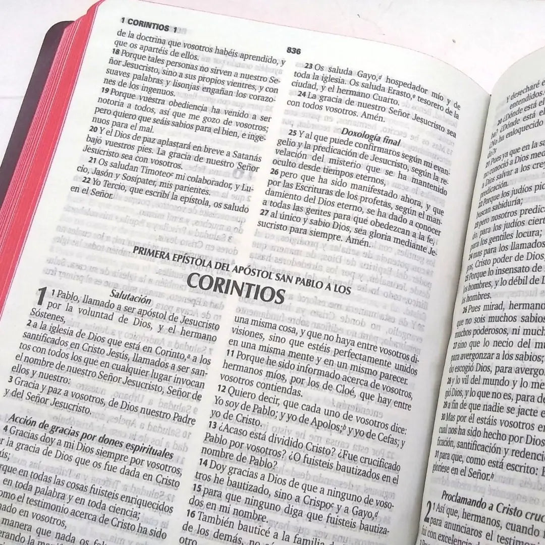 Biblia Reina Valera 1960 – Tapa Imitación Piel Bordó, Concordancia, 14 x 21 cm, Letra 9 Puntos
