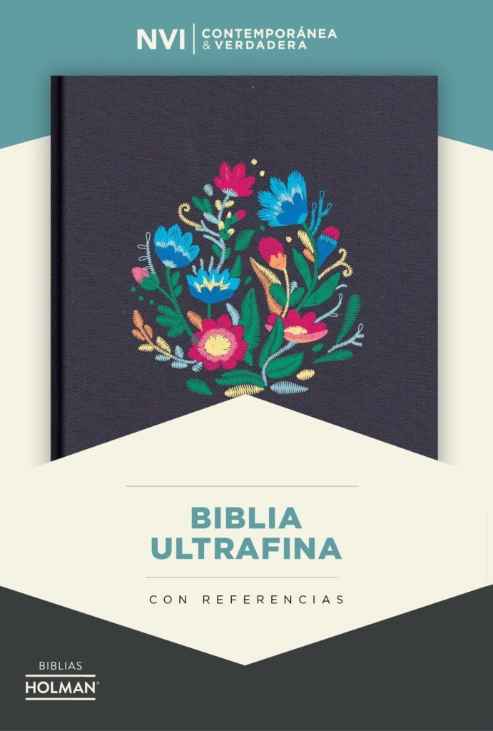 Biblia Nueva Versión Internacional Ultrafina Bordado Tela