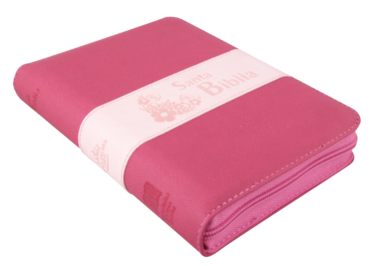 Biblia Reina Valera 1960 – 046 – Con Concordancia – Letra 9 pts – 12,5x17 cm – Palabras de Jesús en Rojo – Cierre – Fucsia/Rosa