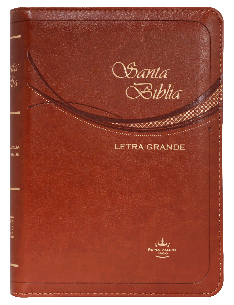 Biblia Reina Valera 1960 Letra Mediana Con Concordancia Con Cierre con Índice Color Café 11 x 16 cm