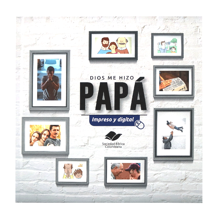 Biblia Reina Valera Contemporánea – 373 – Letra 8 pts – 21x21 cm – Dios Me Hizo Papá – Gris