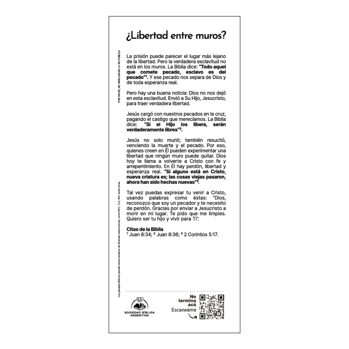 Selecciones - ¿Libertad entre muros? [carcelario] (Pack 1000)