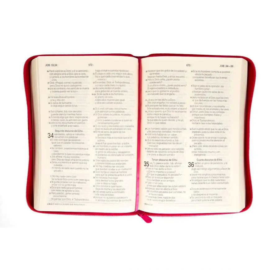 Biblia Dios Habla Hoy – 055DK – Letra 10 pts – 13,5x19,5 cm – Cierre – Fucsia
