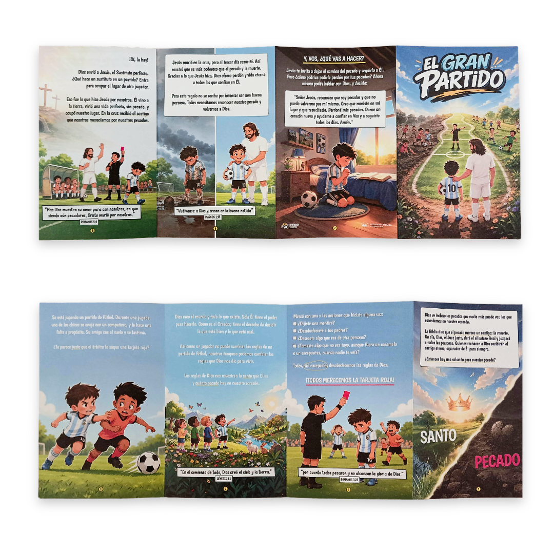 El gran partido - Folleto evangelístico para niños - pack x100