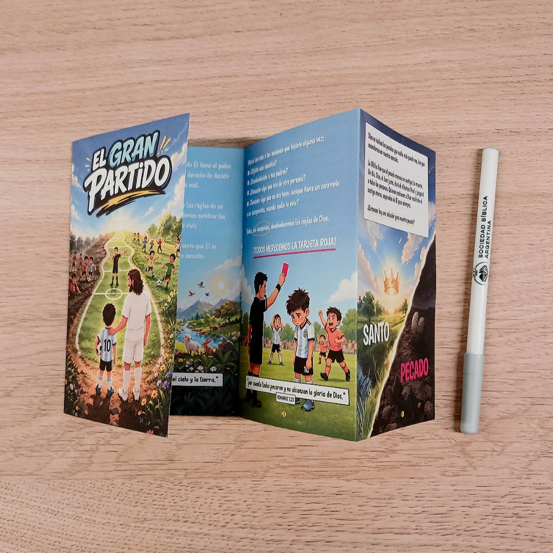 El gran partido - Folleto evangelístico para niños - pack x100
