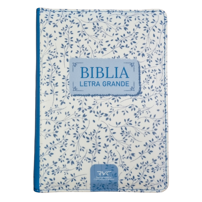 Biblia Reina Valera Contemporánea – Tapa Vinil Blanca, con Cierre, Concordancia, Palabras de Jesús en Rojo, Letra 13 Puntos